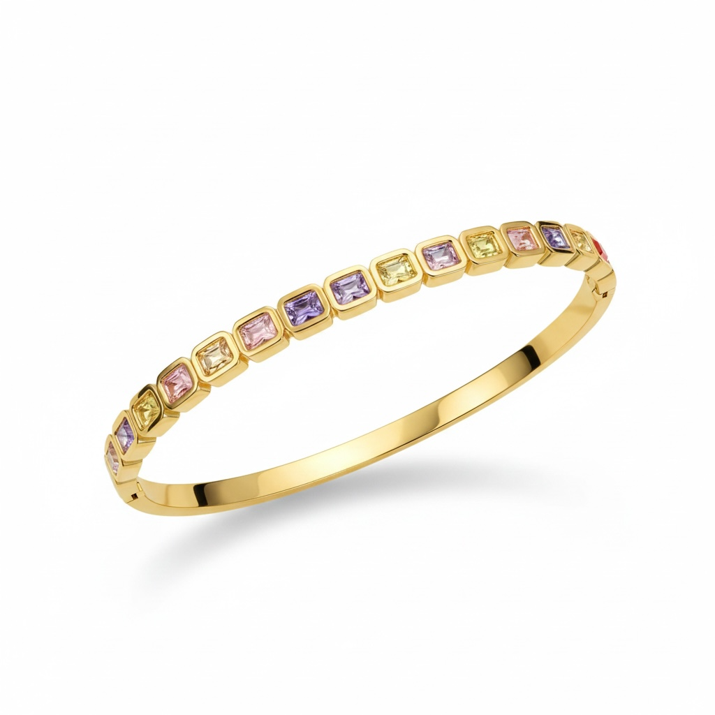 Pastel Baguette Bangle