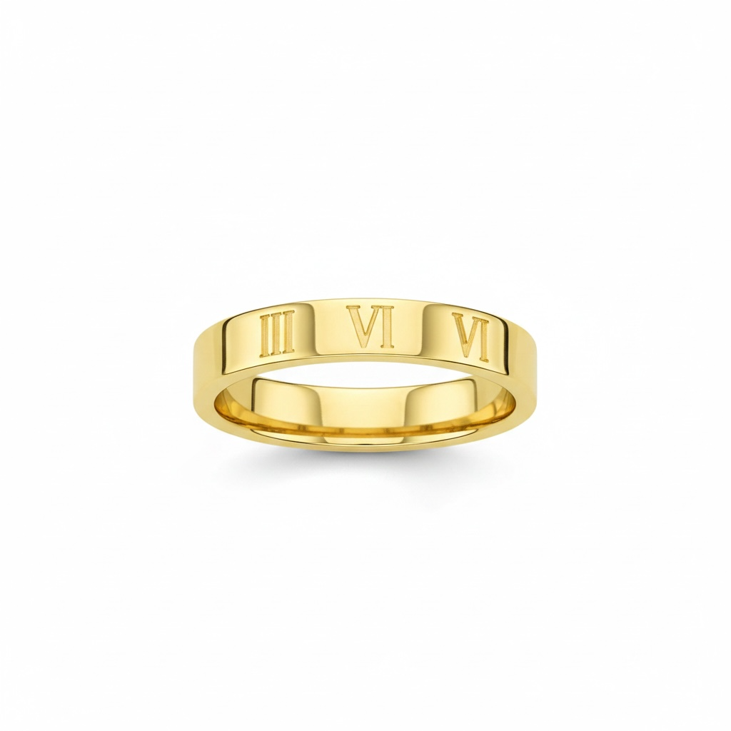 Roman Numeral Band Ring